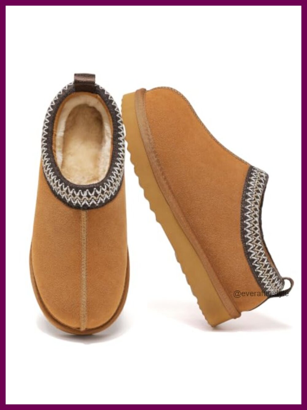 Suede Winter Slippers Fuzzy Lined Warm Platform House Shoes Women